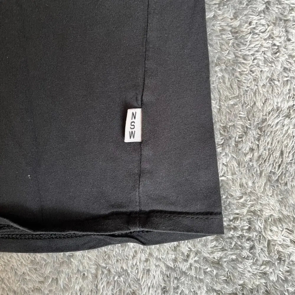 Nike Tee Black Crew Neck Big Logo Short Sleeve Graphic T-Shirt Men's Size Meduim